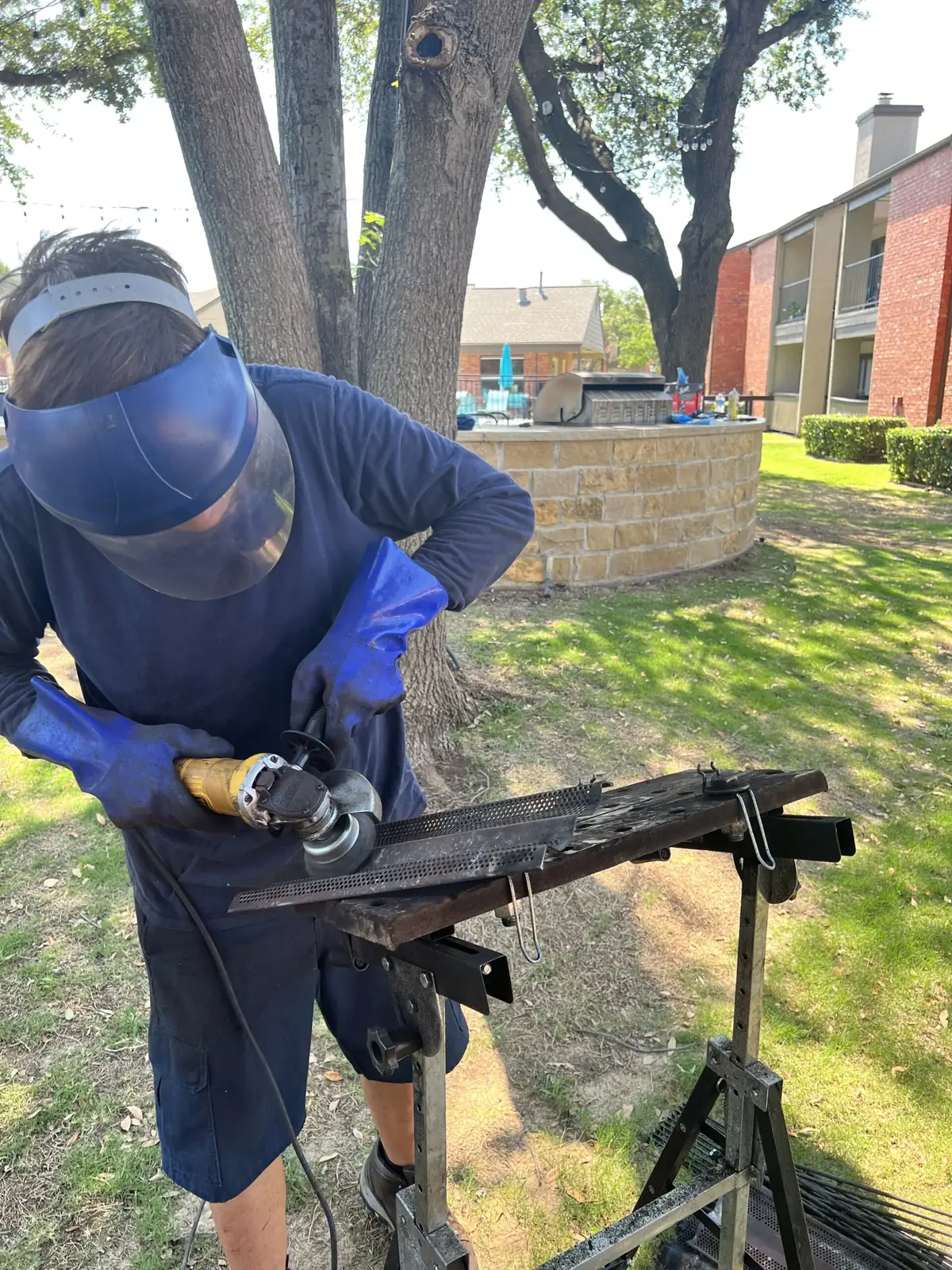 BBQ grill before and after professional cleaning