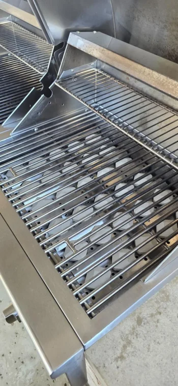 Clean stainless grill grates and warming rack after a Texas Grill Clean deep clean