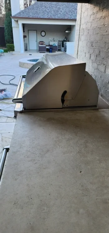 Restored BBQ grill after professional cleaning